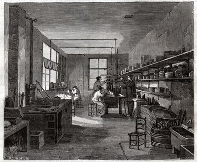 Galvanizační dílna. Galvanizační dílna. od Frederick (attr. to) Barnard