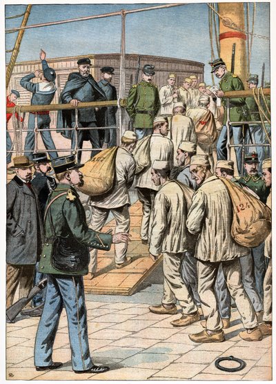 Cayenne trestanecká kolonie. 1904 (rytina) od . .