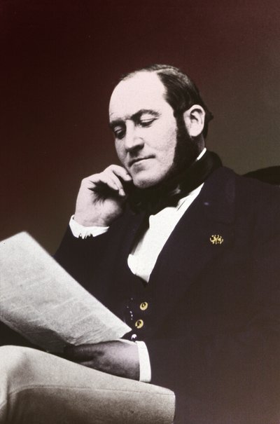 Baron Georges Eugene Haussmann. cca 1865 (černobílá fotografie) od . .