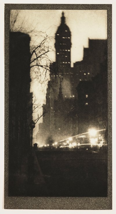 Broadway v noci, kolem roku 1905 od John Pardon