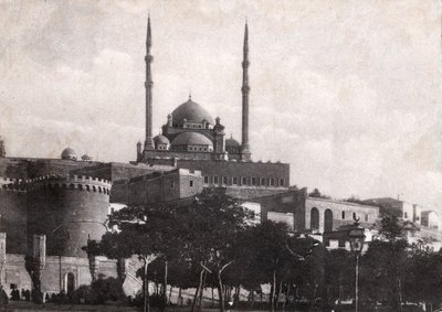 Káhira, citadela Saladin (Egypt). cca 1920 (černobílá fotografie) od . .