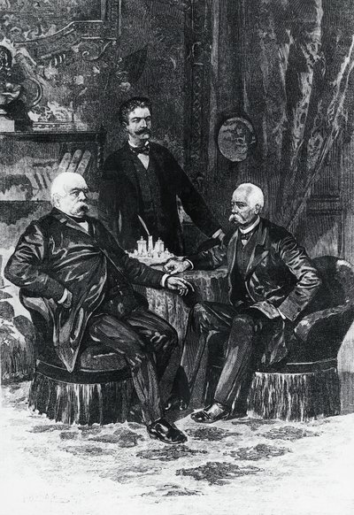 Konference mezi Otto von Bismarckem (1815-1898) a Francescem Crispim (1819-1901) ve Friedrichsruhe, říjen 1887, Německo od William Walcutt