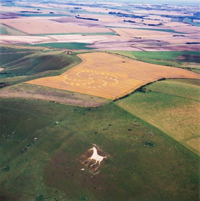 Kruh v obilí v pšeničné pole, Milk Hill, Alton Priors, Vale of Pewsey, Wiltshire od Ferdinand Georg Waldmuller