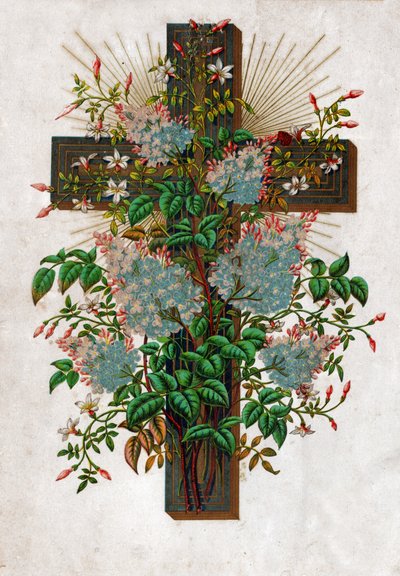 Kříž Ježíše Krista, cca 1910 (litografie) od . .