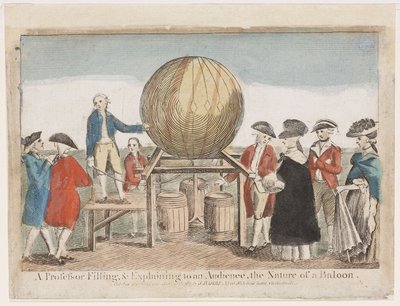 Ukázka balónového létání, c 1784 od Frederick (attr. to) Barnard