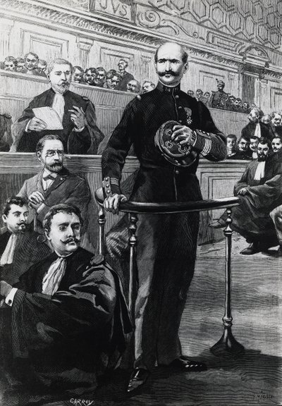 Sesazení velitele Charlese Walsina-Esterhazyho během procesu s Emilem Zolou od Georg Carl Heinrich Dollmann