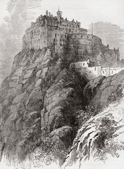 Edinburghský hrad, Castle Rock, Edinburgh, Skotsko. od . .