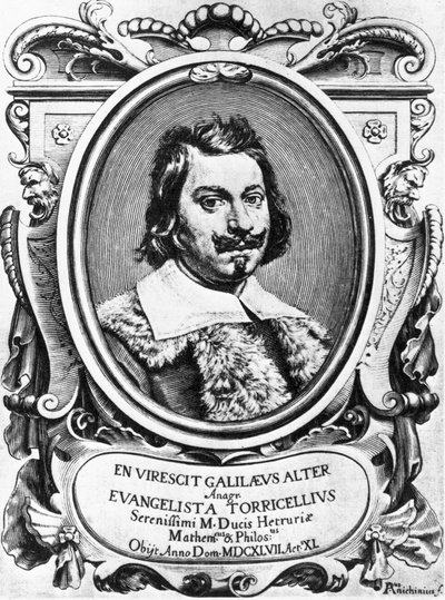 Evangelista Torricelli , italský fyzik od Ferdinand Georg Waldmuller