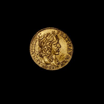 Francouzská mince zobrazující Ludvíka XIII od Hippolyte Lalaise Devéria