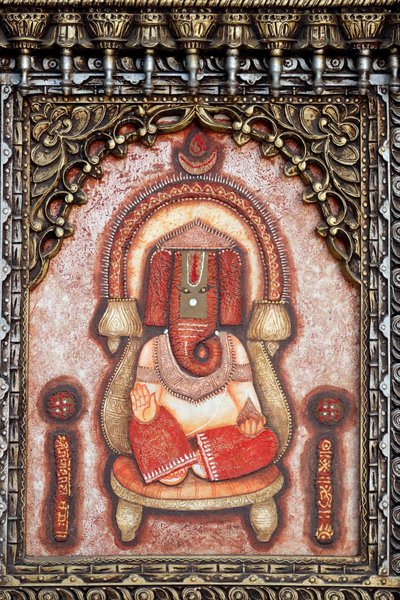 Ganéša nebo Ganapati: hinduistický bůh v čele se slonem. Dubaj. Spojené arabské emiráty. od . .