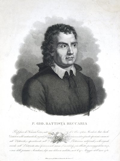 Giambattista Beccaria , italský duchovní a vědec od Frederick (attr. to) Barnard