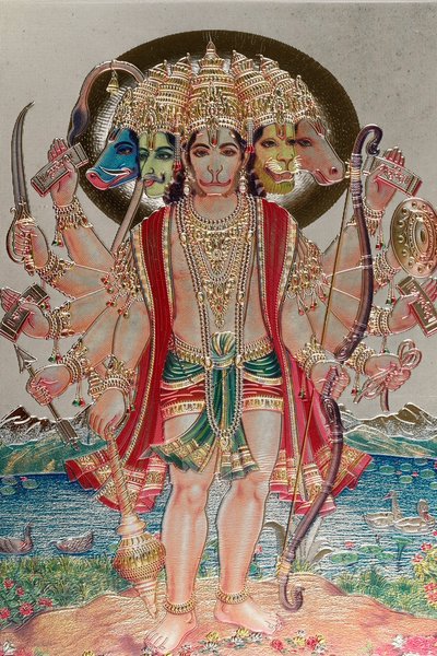 Hanuman, opičí bůh v hinduistické mytologii. od . .