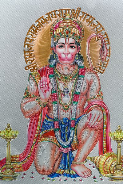 Hanuman, opičí bůh v hinduistické mytologii. od . .