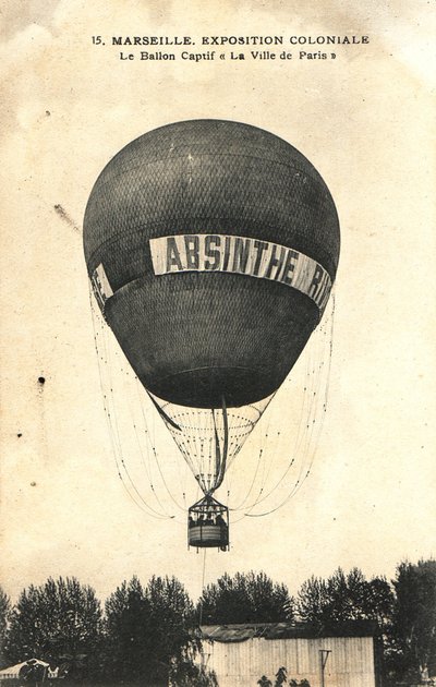 Reklama na horkovzdušný balón Absinthe Rivoire od Frederick (attr. to) Barnard