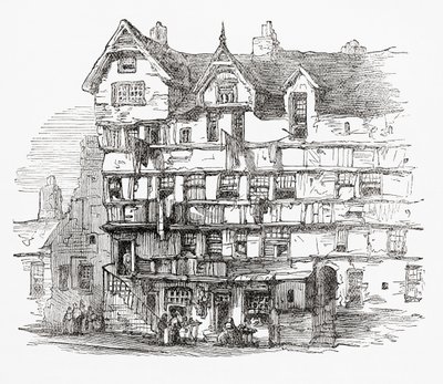 Domy v High Street, Edinburgh, Skotsko od . .