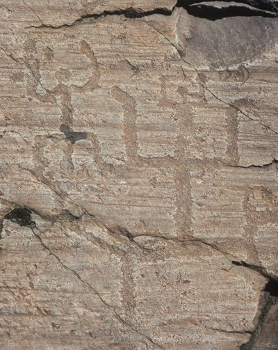 Itálie, Lombardie, údolí Camonica, petroglyfy na skále od Isabel Redie