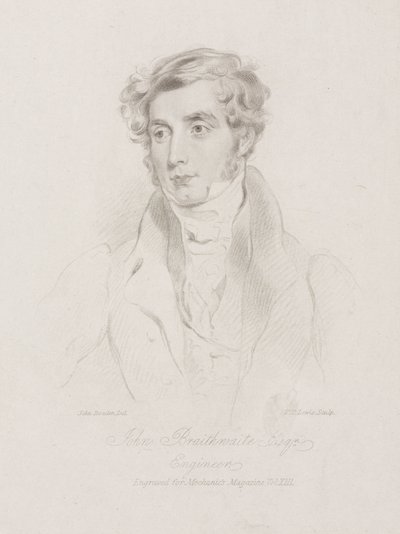 John Braithwaite, britský inženýr, c 1830 od Frederick (attr. to) Barnard
