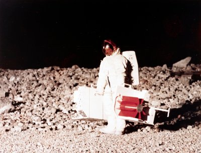 Manned Space Flight, USA, Apollo, General, Training Cvičení aktivit na měsíčním povrchu od Ferdinand Georg Waldmuller