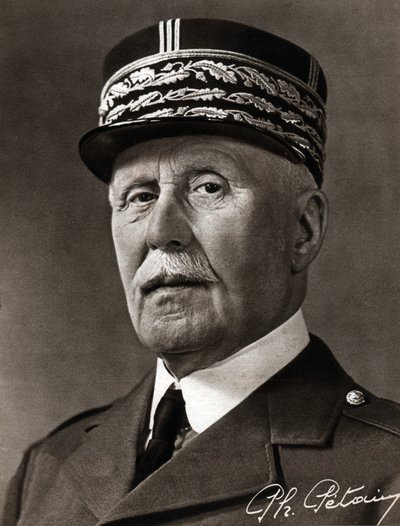 maršál Philippe Petain. Marshall Philippe Petain. od Ferdinand Georg Waldmuller