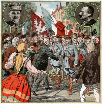Maxime Weygand a Pologne. Maxime Weygand v Polsku. od Ferdinand Georg Waldmuller