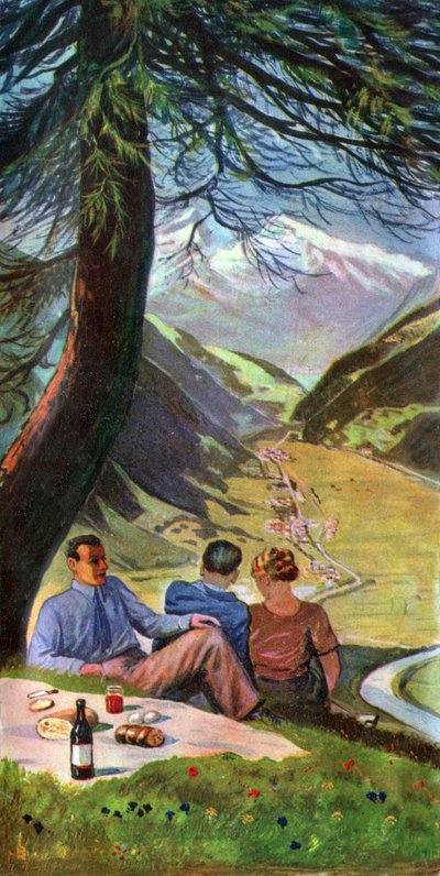 Piknik ve Švýcarsku, cca 1930-1940 od . .