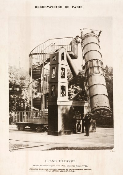 Zrcadlový dalekohled, Pařížská observatoř od Frederick (attr. to) Barnard
