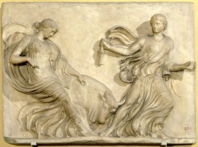 Reliéf z chrámu Nike z Akropole, Athény, Neo-Atic, Řecko, konec 2. století před naším letopočtem (mramor) od Hippolyte Lalaise Devéria
