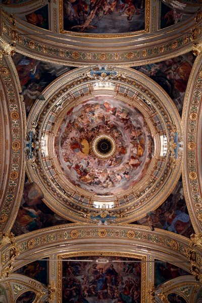 Kostel San Donato. Freska. Janov. Itálie. od . .