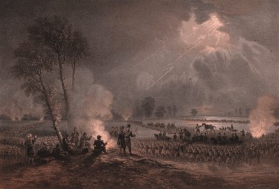 Druhý francouzský armádní sbor generála Mac-Mahona míjí Ticino u Turbigo v Lombardii od William Walcutt