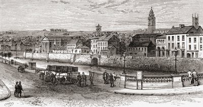 Shandon by the River Lee, County Cork, Irsko na konci 19. století, z Our Own Country, publikováno 1898 od Ferdinand Georg Waldmuller