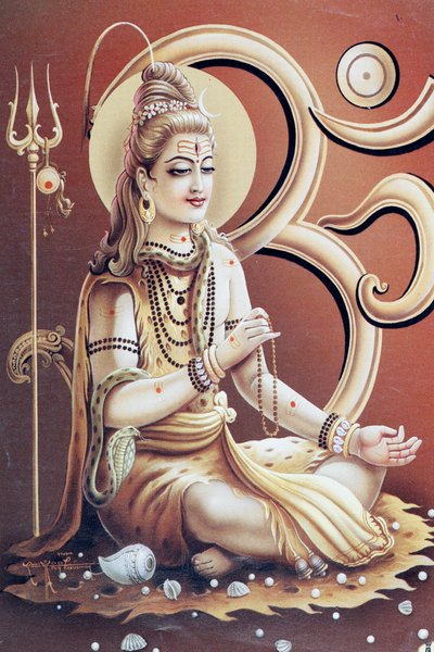Shiva, hinduistický bůh transformace nebo destrukce. od . .