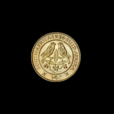 South African Quarter Penny Coin (Farthing) 1936 (foto) od Hippolyte Lalaise Devéria