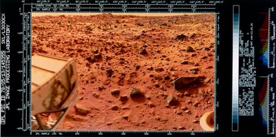 Kosmická loď, USA, Viking Detailní pohled na marťanskou krajinu z Viking 1 Lander od Ferdinand Georg Waldmuller