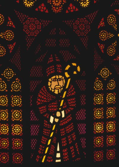 St Nicholas, vitráže v kostele Kusnacht, Kanton Zurich, Švýcarsko od William Walcutt