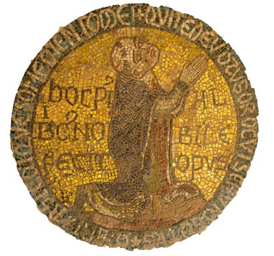 Alberický mnich (Saint Aubry de Citeaux, zemřel 1109) v modlitbě - Bazilika Saint-Denis (Saint Denis) - Francie, Ile-de-France, Seine-Saint-Denis od . .
