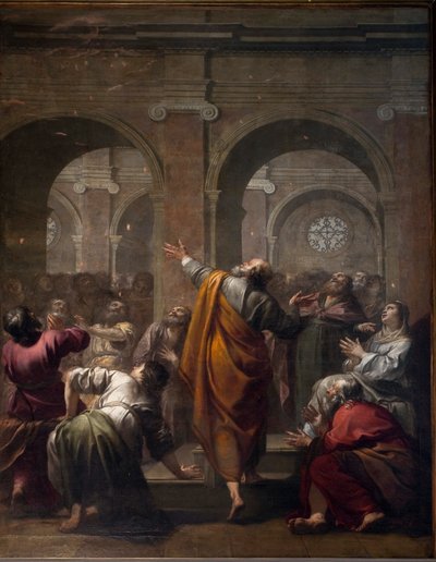 Sestoupení Ducha svatého, květen 1634 od Jacquese Blancharda (1600-1638). Katedrála Notre Dame de Paris - Paříž 4 - XIII., XIII., XIX., rehabilitace Viollet-le-Duc - od . .