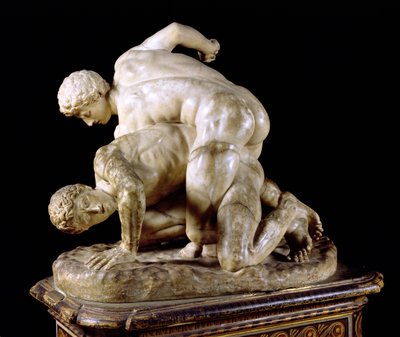 Wrestler, kopie řecké sochy ze 3. století př. n. l. (mramor) (viz také 31428) od Hippolyte Lalaise Devéria