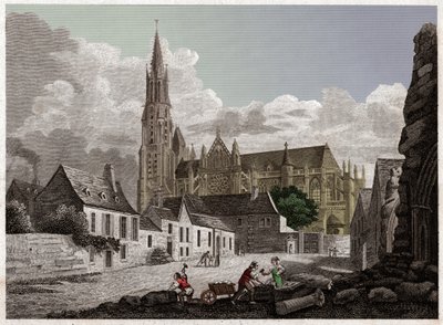 Katedrála Senlis. cca 1840 (rytina) od . .