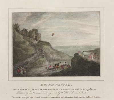 První přelet kanálu balónem, 7. ledna 1785 od Frederick (attr. to) Barnard