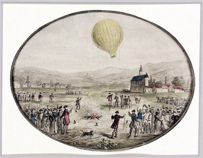 První veřejný výstup balónem, 5. června 1783 od Frederick (attr. to) Barnard