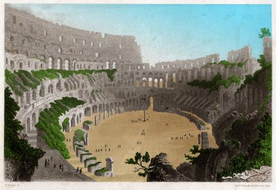 Ruiny Colisee v Římě. ca. 1840 (rytina) od . .