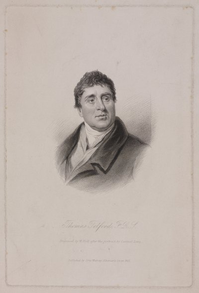 Thomas Telford FRS , skotský stavební inženýr, c 1810 od Frederick (attr. to) Barnard