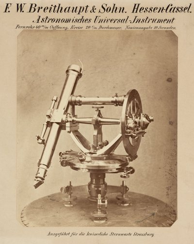 Univerzální kruh, observatoř ve Štrasburku od Frederick (attr. to) Barnard