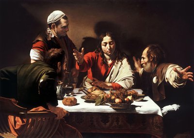 Das Abendmahl in Emmaus von Michelangelo Merisi da  Caravaggio