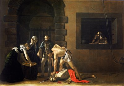 Stětí sv. Jana Křtitele Polski: Ścięcie św. Jana Chrzciciela English: The Beheading of Saint John the Baptist od Michelangelo Merisi da  Caravaggio
