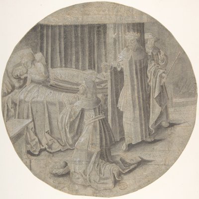 Haman prosí Ester o jeho život, 16.-polovina 16. století. od Circle of Pseudo Aert Ortkens