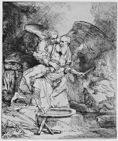 Abrahamova oběť od Rembrandt van Rijn