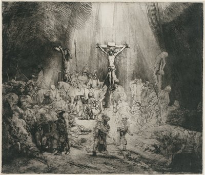 Kristus ukřižovaný mezi dvěma zloději (Tři kříže) od Rembrandt van Rijn