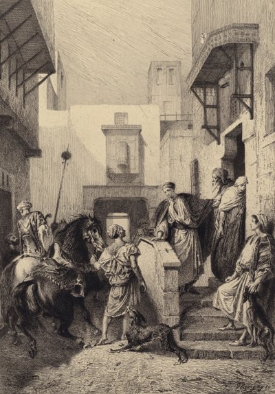 Odchod marnotratného syna od after Albert Robida
