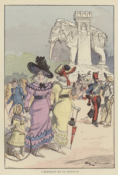 Slon Bastille od after Albert Robida